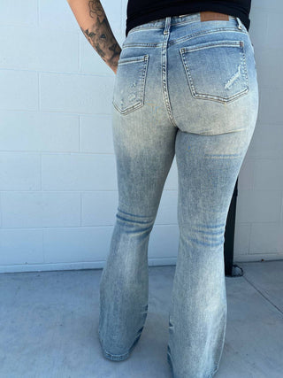 Judy Blue - Pin Tack Flare Jeans