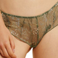 Size 12 Etam Embroidered Tulle Boyshorts in Kaki Olive from Nordstrom