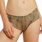 Size 12 Etam Embroidered Tulle Boyshorts in Kaki Olive from Nordstrom