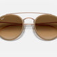 Ray Ban - Round Double Bridge Non Polarized Sunglasses Rb3647n 907051