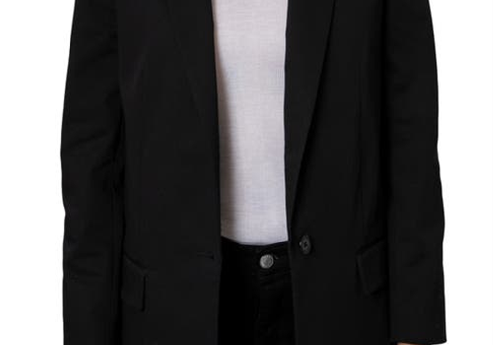 Zadig & Voltaire Women's Noir Stretch Cotton Blazer Size 4 US