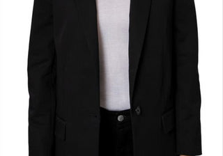 Zadig & Voltaire Women's Noir Stretch Cotton Blazer Size 4 US