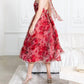 B.Right - Floral Organza Halter Midi Dress
