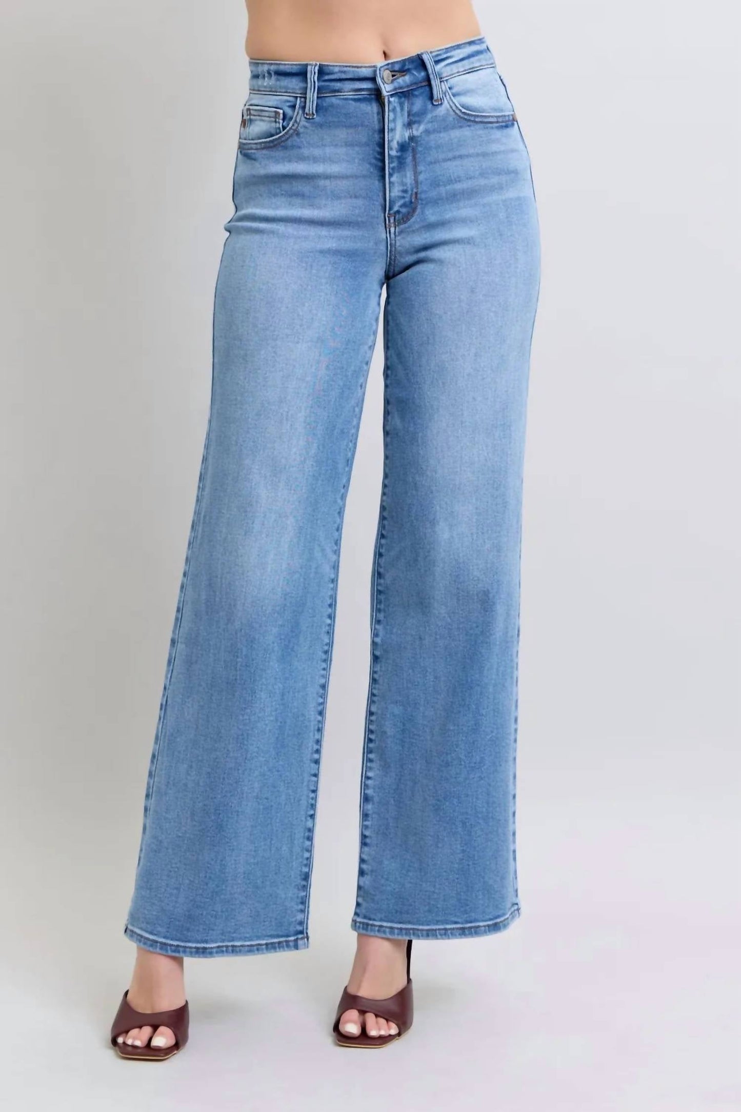 Judy Blue - Full Size Wide Leg Jeans With Pockets