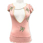 Paparazzi - Chained V-neck Top With Embroidery & Beaded Works