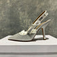 Christian Dior Women's Street Style Elegant Style Logo Pointed Toe Pumps & Mules White Size 6