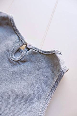 Axel & Rose - Girl's Denim Ruffle Top