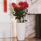 Set of 2 Faux Rattan Tall Planters with Automatic Watering System