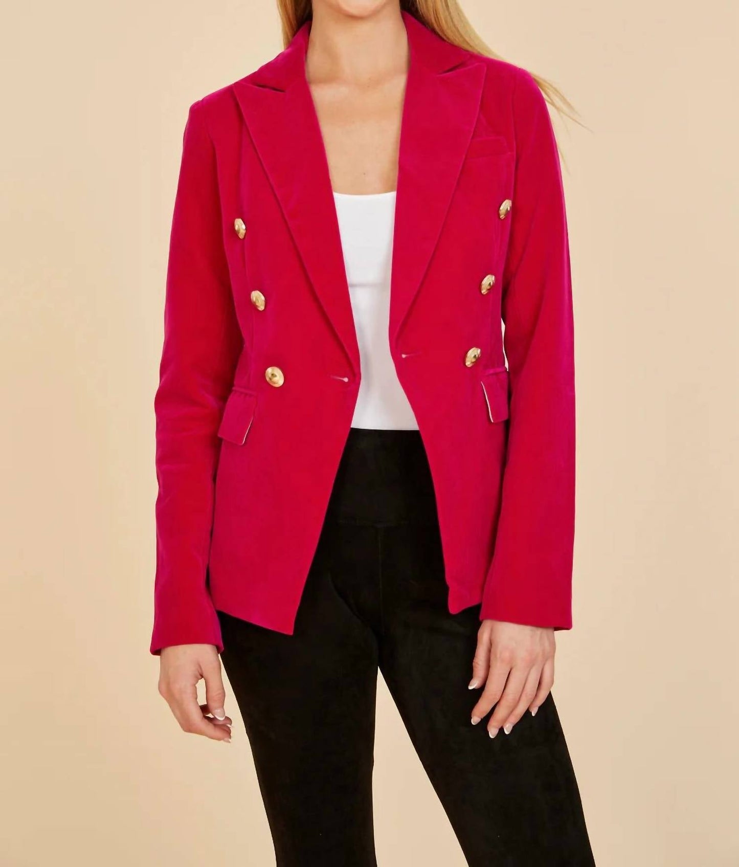 Dolce Cabo - Double Breasted Velvet Blazer