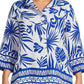 Multiples - Flounce Sleeve Print Jacket (Plus Size)