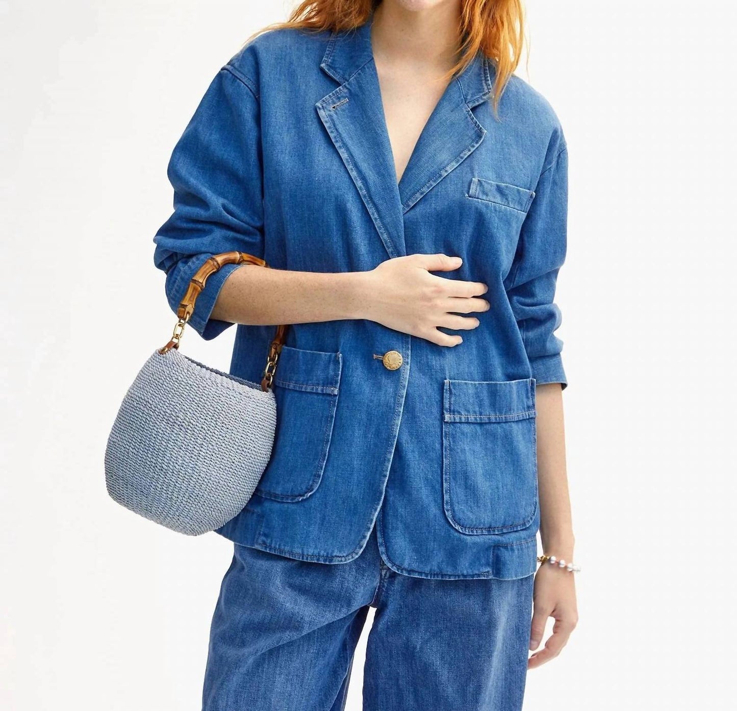 Clare V. - Women's Pot De Miel With Bamboo Handle Basket Bag