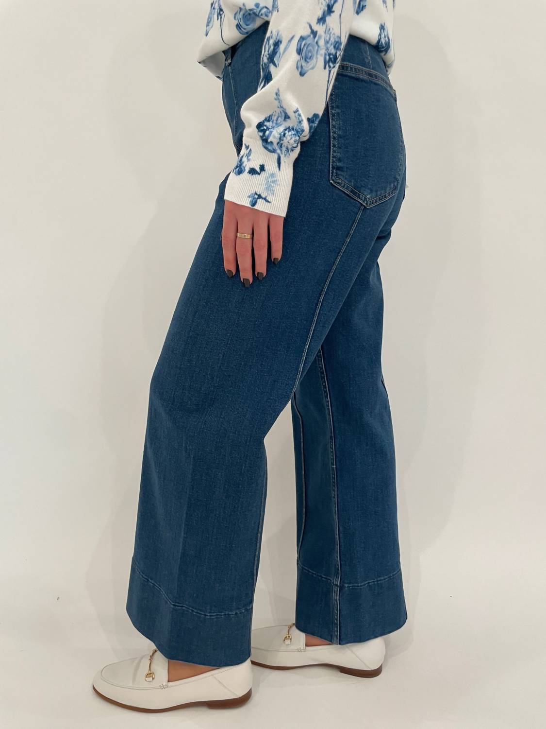 Pistola - Women's Penny Pintuck High Rise Wide Leg Jeans