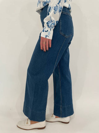 Pistola - Women's Penny Pintuck High Rise Wide Leg Jeans