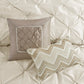 7 Piece Tufted Comforter Set Ivory King