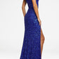 Ashleylauren - Sequin Halter Gown