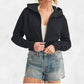 Aemi + Co - Cropped Hooded Sweatshirt