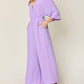 Double Take - Chic Surplice Wide Leg Jumpsuit
