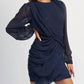 Emory Park - Long Sleeve Ruched Mini Dress