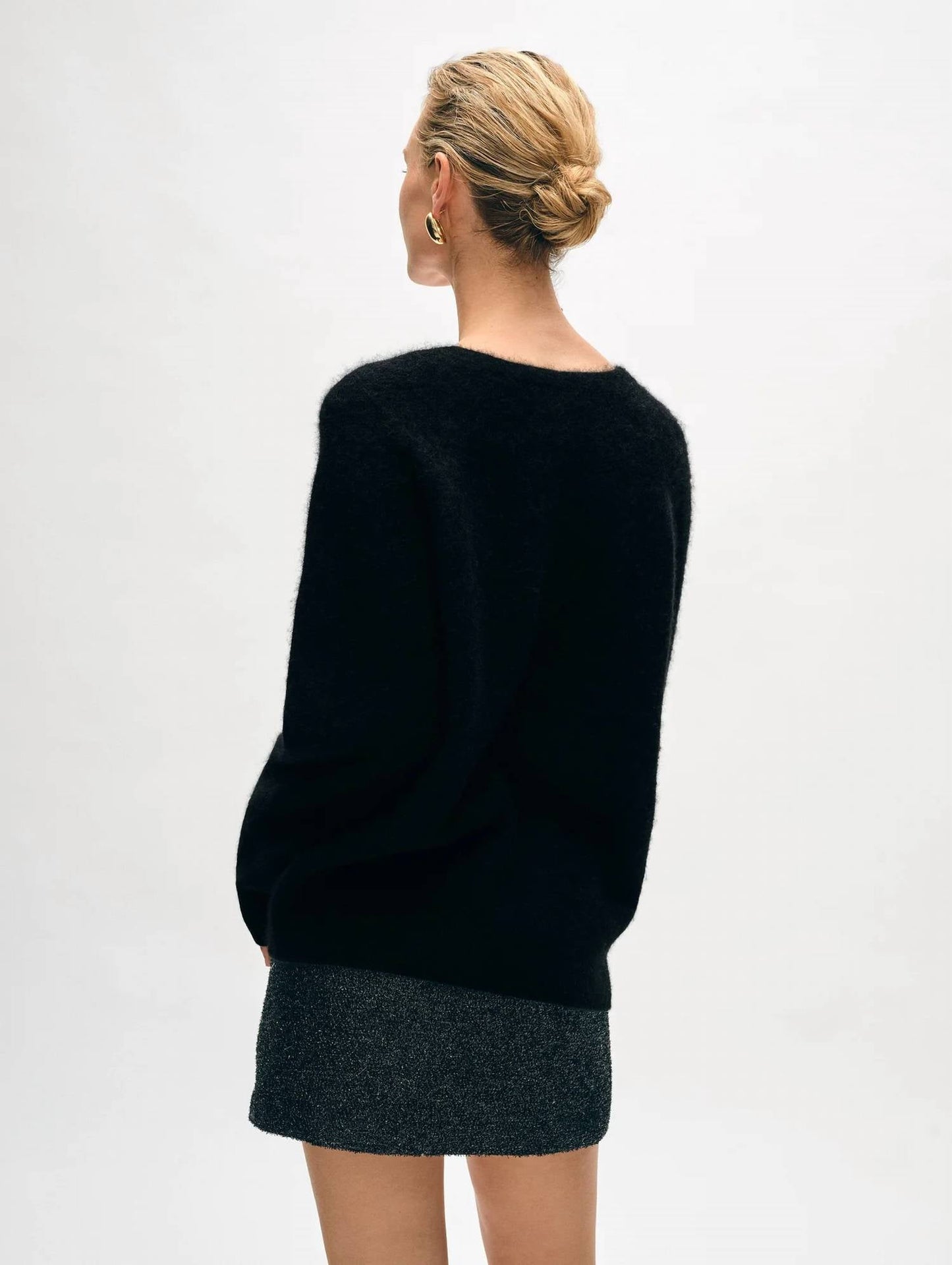 White + Warren - Brushed Cashmere Easy Vneck