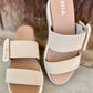 Mia - Suede Raffia Platform Sandals