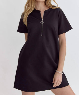 Entro - Feeling Like a Boss Textured Dress