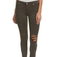 7 For All Mankind - Coated Skinny Distressed Jeans