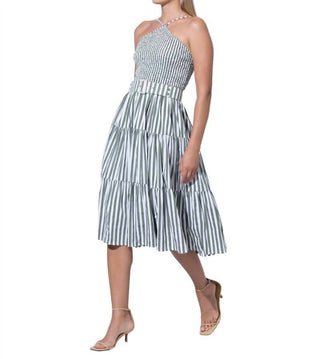 Lusana - Arlen Belted Poplin Midi Dress