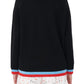 Maje Women's Mysweetie Contrast Trim Cardigan Black Size 2