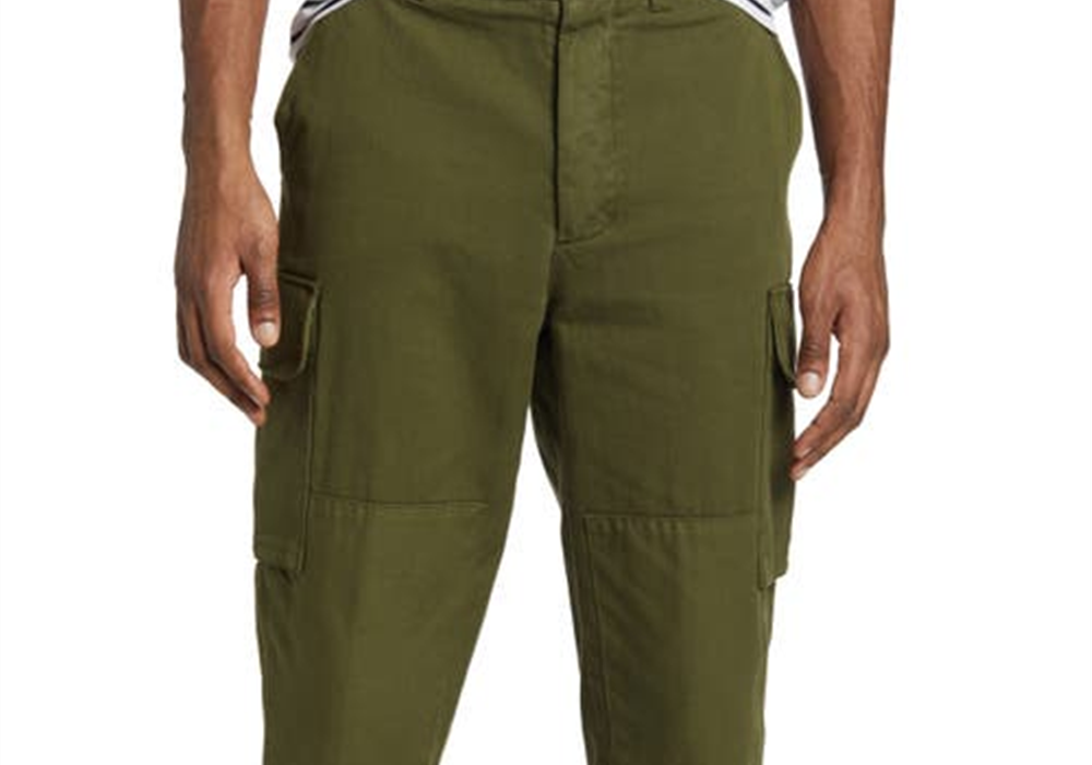 Officine Générale Men's Orson Cotton Twill Cargo Pants In Green Moss Size 36 Us