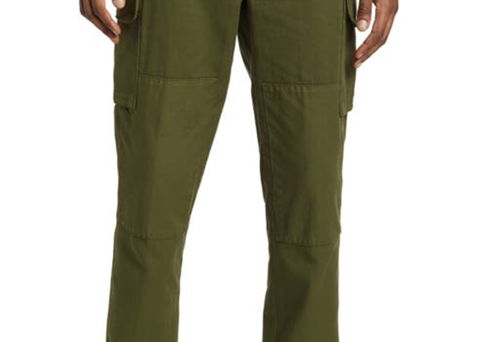 Officine Générale Men's Orson Cotton Twill Cargo Pants In Green Moss Size 36 Us
