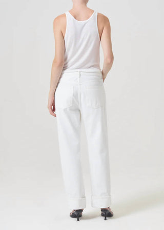 Agolde - Fran High Rise Wide Leg Low Slung Cuffed Jeans