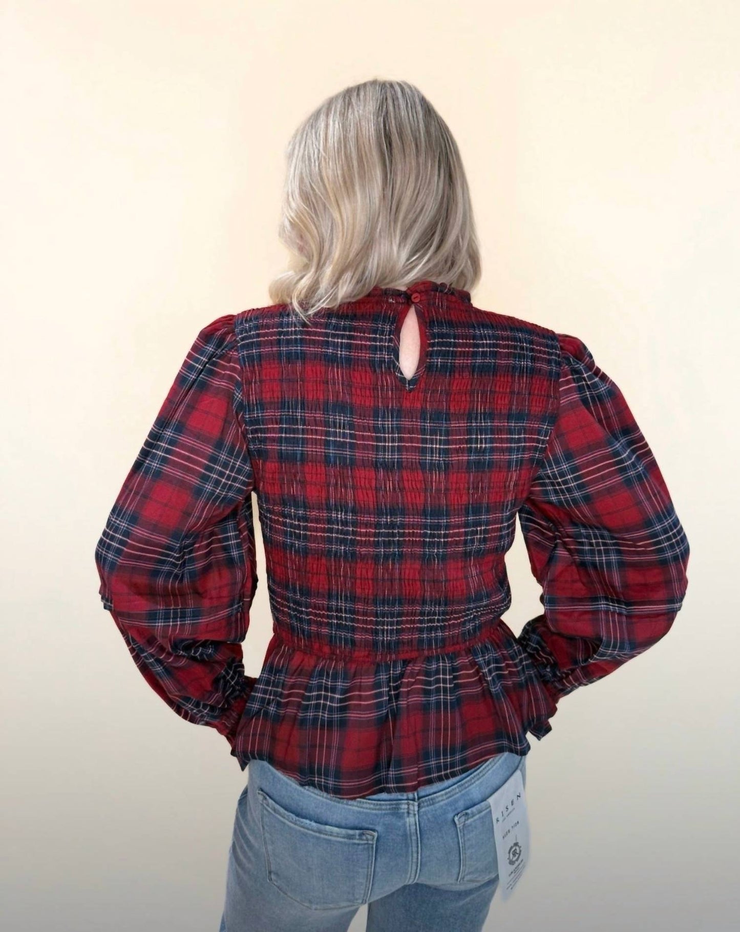 &Merci - Halia Puff Sleeve Peplum Top