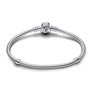 Pandora - Women's Snake Chain Rose Clasp Bracelet