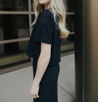 Z Supply - Sway Textured Cropped Short Sleeve Tee