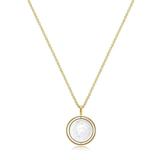 Eklexic - Women's Mother Of Pearl Lion Pendant Necklace