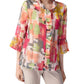 Joseph Ribkoff - Geo Print Ruffled Jacket