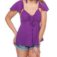 Buddylove - Purple Flirty Ruffle Top