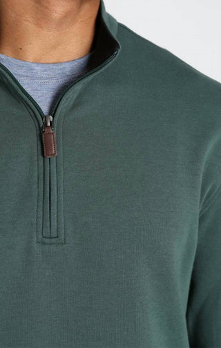 Jachs New York - Cotton Modal Blend Quarter Zip Sweater