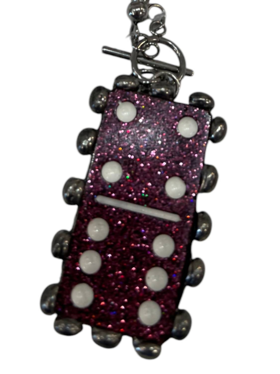 J.Coons - Women's Domino Glittered Necklace