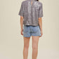 Wishlist - Sequin Boxy Relaxed Crop Top