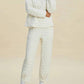 Trendsi - Double Take Full Size Texture Round Neck Long Sleeve Top and Pants Set
