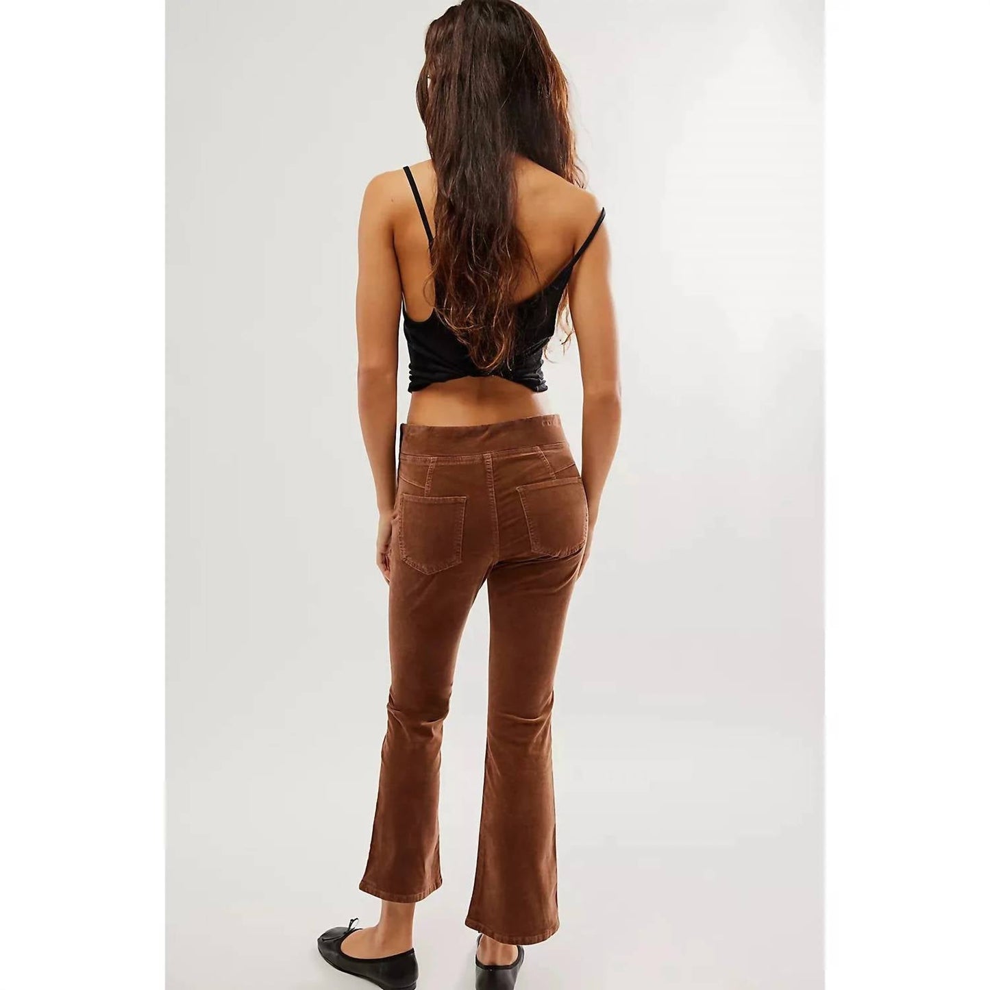 Free People - In My Feelings Velvet Crop Slim Flare Pants