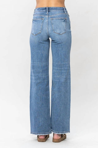 Judy Blue - Mid Rise Wide Leg Jeans