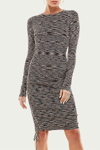 Acoa - SPACE-DYED RIBBED-KNIT MINI DRESS