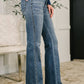Judy Blue - High Waist Flare Tummy Control Double Button Waist Band Jeans