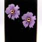 Purple Petal Glisten Earrings – Luxury Purple Floral Statement Earring