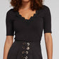 Generation Love - applique trim rib short sleeve tee