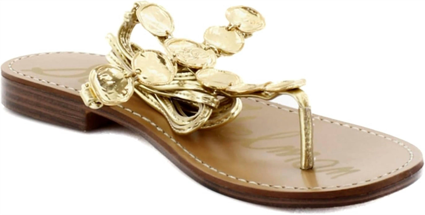 Sam Edelman - Women's Deirdre Strappy Medallion Thong Flat Fashion Sandals