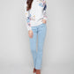 Charlie B - Mock Neck Sweater With Placed Print