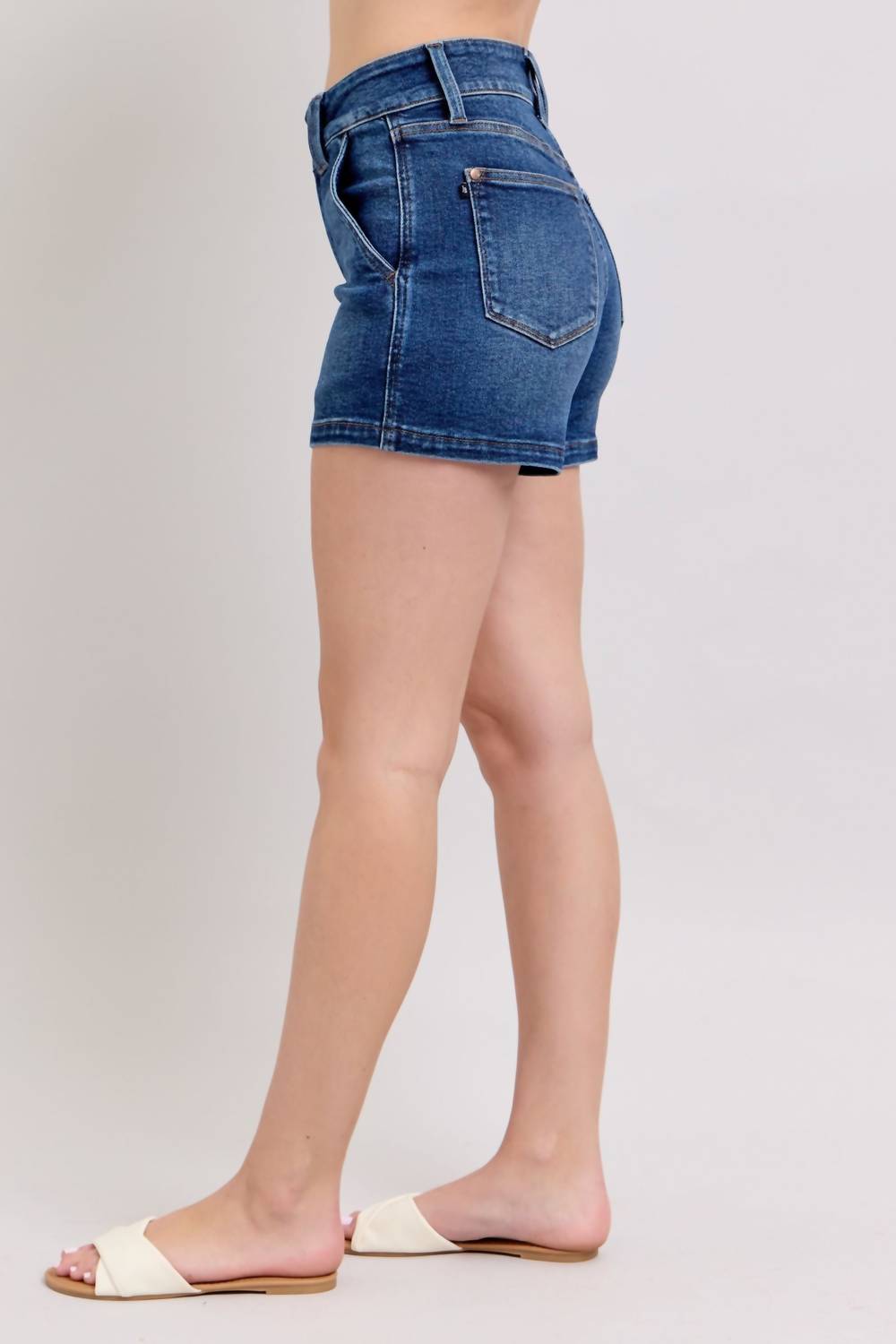 Judy Blue - High Waist Double Button Waistband Shorts